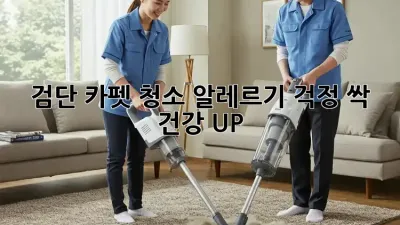 검단 카펫 청소🧹 알레르기 걱정 싹! 건강 UP!
